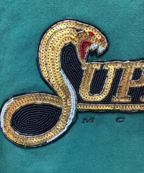 SUPREME（シュプリーム）SUPREME (シュプリーム) Sequin Viper Hooded Sweatshirt グリーン サイズ:Mの古着・服飾アイテム