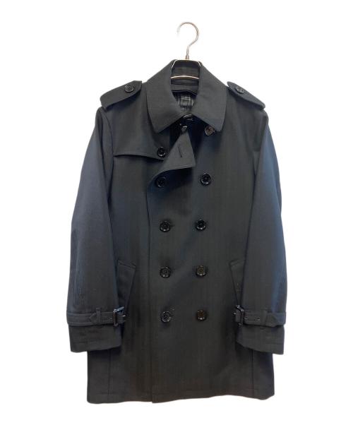 BURBERRY BLACK LABEL（バーバリーブラックレーベル）BURBERRY BLACK LABEL (バーバリーブラックレーベル) ナポレオンコート ブラック サイズ:Mの古着・服飾アイテム