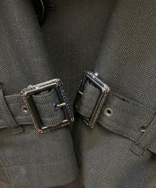 BURBERRY BLACK LABEL（バーバリーブラックレーベル）BURBERRY BLACK LABEL (バーバリーブラックレーベル) ナポレオンコート ブラック サイズ:Mの古着・服飾アイテム