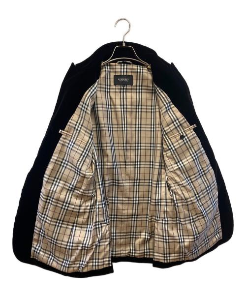 BURBERRY BLACK LABEL（バーバリーブラックレーベル）BURBERRY BLACK LABEL (バーバリーブラックレーベル) ベロアジャケット ブラック サイズ:Lの古着・服飾アイテム