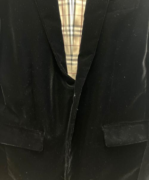 BURBERRY BLACK LABEL（バーバリーブラックレーベル）BURBERRY BLACK LABEL (バーバリーブラックレーベル) ベロアジャケット ブラック サイズ:Lの古着・服飾アイテム