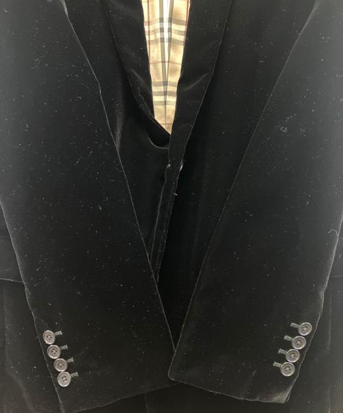 BURBERRY BLACK LABEL（バーバリーブラックレーベル）BURBERRY BLACK LABEL (バーバリーブラックレーベル) ベロアジャケット ブラック サイズ:Lの古着・服飾アイテム