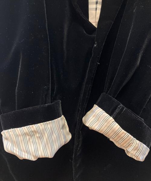 BURBERRY BLACK LABEL（バーバリーブラックレーベル）BURBERRY BLACK LABEL (バーバリーブラックレーベル) ベロアジャケット ブラック サイズ:Lの古着・服飾アイテム