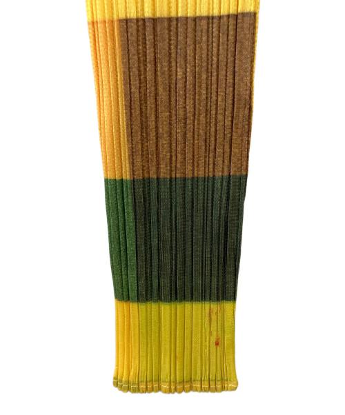 PLEATS PLEASE（プリーツプリーズ）PLEATS PLEASE (プリーツプリーズ) プリーツブラウス イエロー×オレンジ サイズ:3の古着・服飾アイテム