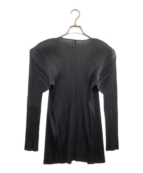 PLEATS PLEASE（プリーツプリーズ）PLEATS PLEASE (プリーツプリーズ) 薄手カーディガン ブラック サイズ:3の古着・服飾アイテム