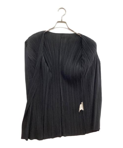 PLEATS PLEASE（プリーツプリーズ）PLEATS PLEASE (プリーツプリーズ) 薄手カーディガン ブラック サイズ:3の古着・服飾アイテム