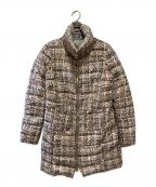 HERNOヘルノ）の古着「ダウンコート」｜ベージュ×パープル