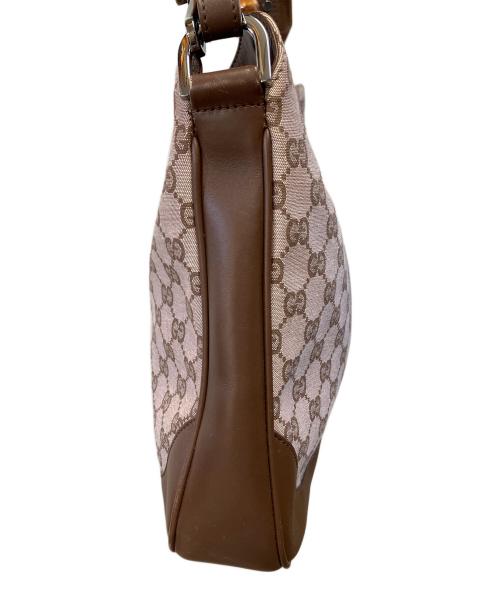 GUCCI（グッチ）GUCCI (グッチ) セミショルダーバッグ ピンク×ブラウンの古着・服飾アイテム