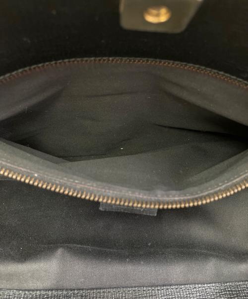 GUCCI（グッチ）GUCCI (グッチ) トートバッグ ブラック×ゴールドの古着・服飾アイテム