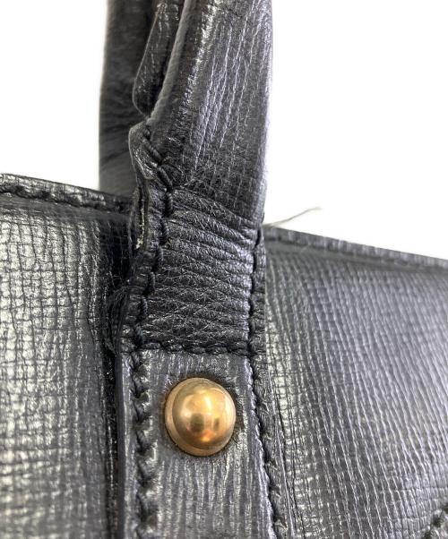 GUCCI（グッチ）GUCCI (グッチ) トートバッグ ブラック×ゴールドの古着・服飾アイテム