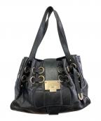 JIMMY CHOOジミーチュウ）の古着「トートバッグ」｜ブラック×ゴールド