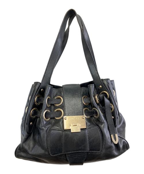 JIMMY CHOO（ジミーチュウ）JIMMY CHOO (ジミーチュウ) トートバッグ ブラック×ゴールドの古着・服飾アイテム