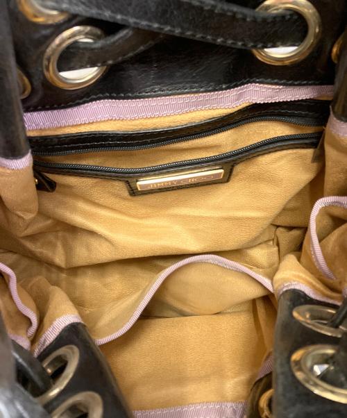 JIMMY CHOO（ジミーチュウ）JIMMY CHOO (ジミーチュウ) トートバッグ ブラック×ゴールドの古着・服飾アイテム