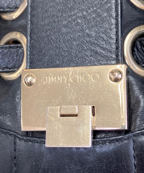 JIMMY CHOO（ジミーチュウ）JIMMY CHOO (ジミーチュウ) トートバッグ ブラック×ゴールドの古着・服飾アイテム