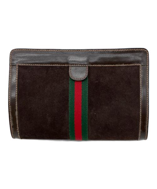 GUCCI（グッチ）GUCCI (グッチ) クラッチバッグ ブラウンの古着・服飾アイテム
