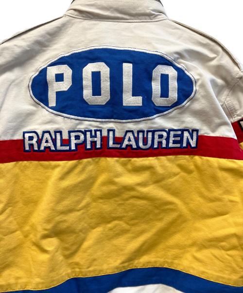 POLO RALPH LAUREN（ポロ・ラルフローレン）POLO RALPH LAUREN (ポロ・ラルフローレン) レーシングジャケット レッド×イエロー×ベージュ サイズ:XSの古着・服飾アイテム