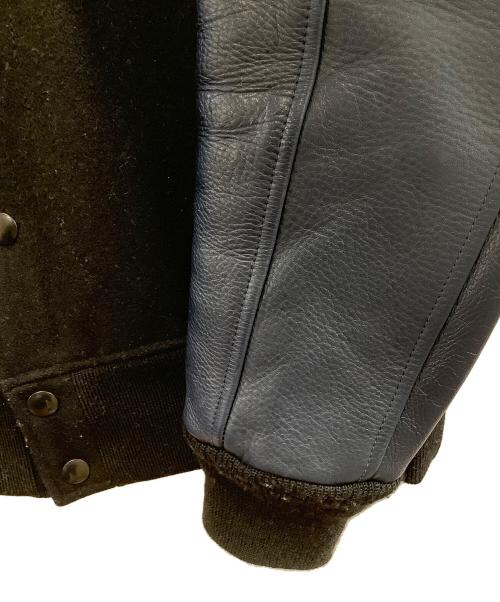 N.HOOLYWOOD（エヌ ハリウッド）N.HOOLYWOOD (エヌ ハリウッド) アームレザースタジャン ブラック サイズ:36の古着・服飾アイテム