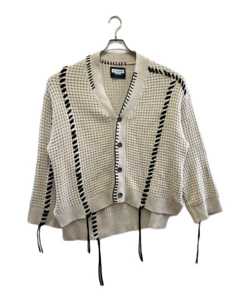 MAISON SPECIAL（メゾンスペシャル）MAISON SPECIAL (メゾンスペシャル) 厚手カーディガン アイボリー×ブラック サイズ:01の古着・服飾アイテム