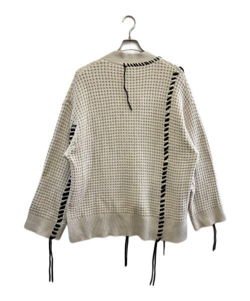 MAISON SPECIAL（メゾンスペシャル）MAISON SPECIAL (メゾンスペシャル) 厚手カーディガン アイボリー×ブラック サイズ:01の古着・服飾アイテム