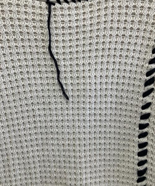 MAISON SPECIAL（メゾンスペシャル）MAISON SPECIAL (メゾンスペシャル) 厚手カーディガン アイボリー×ブラック サイズ:01の古着・服飾アイテム