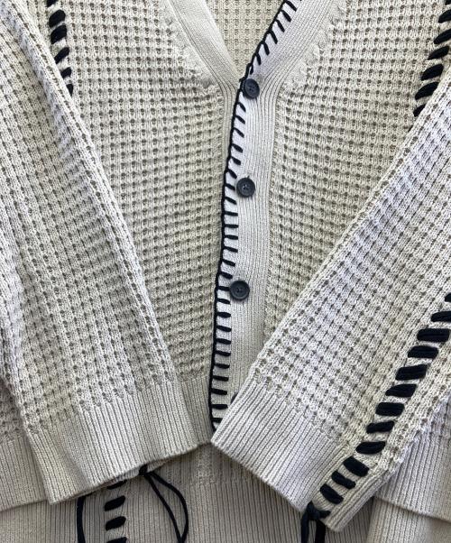 MAISON SPECIAL（メゾンスペシャル）MAISON SPECIAL (メゾンスペシャル) 厚手カーディガン アイボリー×ブラック サイズ:01の古着・服飾アイテム