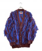 MAISON SPECIALメゾンスペシャル）の古着「厚手カーディガン」｜ブルー×ブラウン