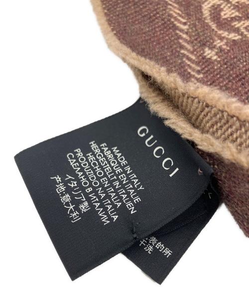 GUCCI（グッチ）GUCCI (グッチ) マフラー ブラウンの古着・服飾アイテム