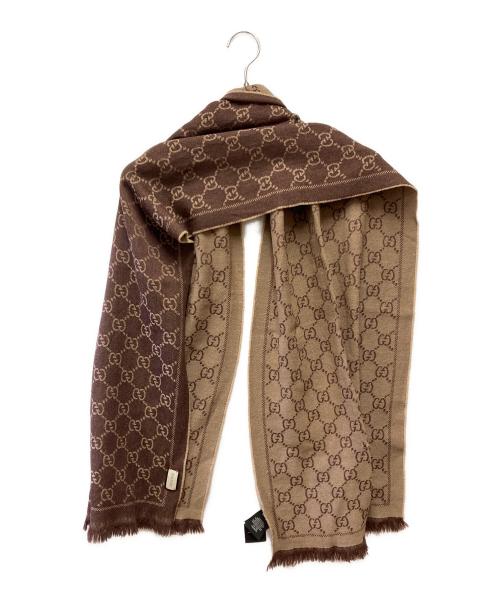 GUCCI（グッチ）GUCCI (グッチ) マフラー ブラウンの古着・服飾アイテム