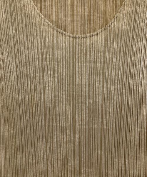 PLEATS PLEASE（プリーツプリーズ）PLEATS PLEASE (プリーツプリーズ) ノースリーブワンピース ブラウン サイズ:3の古着・服飾アイテム