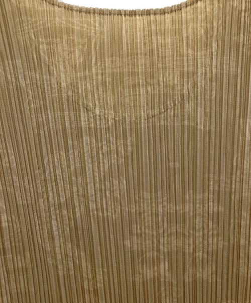 PLEATS PLEASE（プリーツプリーズ）PLEATS PLEASE (プリーツプリーズ) ノースリーブワンピース ブラウン サイズ:3の古着・服飾アイテム