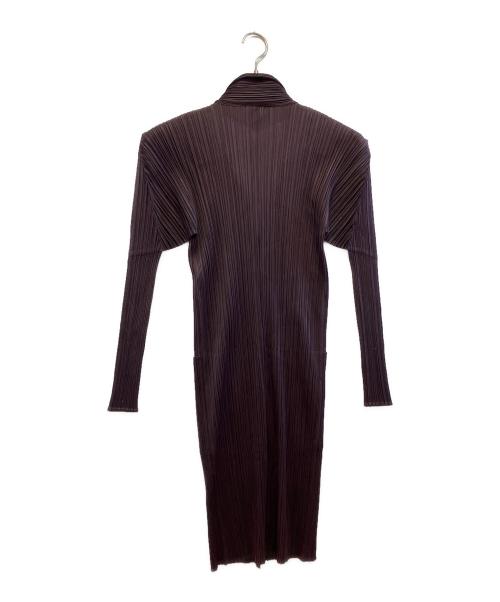 PLEATS PLEASE（プリーツプリーズ）PLEATS PLEASE (プリーツプリーズ) 長袖ワンピース パープル サイズ:3の古着・服飾アイテム
