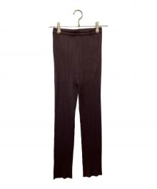 PLEATS PLEASE（プリーツプリーズ）の古着「プリーツパンツ」｜パープル