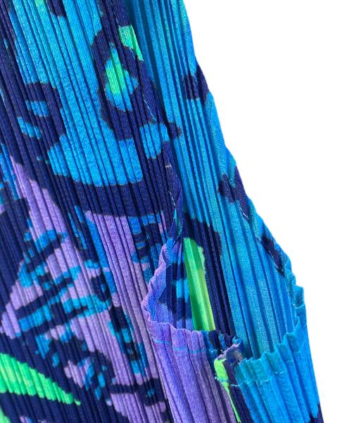 PLEATS PLEASE（プリーツプリーズ）PLEATS PLEASE (プリーツプリーズ) ノースリーブカットソー マルチカラー(ブルー系) サイズ:3の古着・服飾アイテム