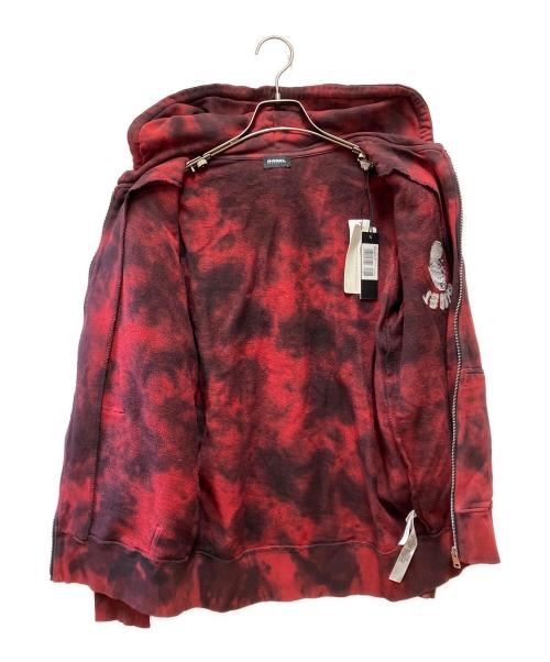 DIESEL（ディーゼル）DIESEL (ディーゼル) ジップパーカー ブラック×レッド サイズ:S 未使用品の古着・服飾アイテム