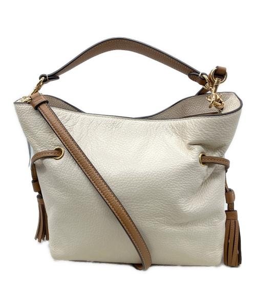 COACH（コーチ）COACH (コーチ) ショルダーバッグ アイボリー×ブラウンの古着・服飾アイテム