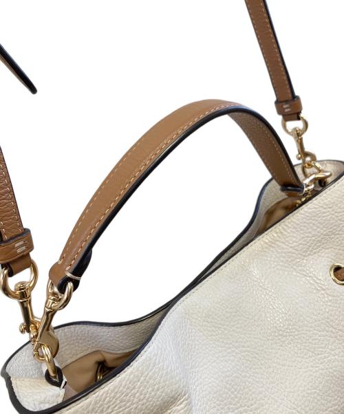 COACH（コーチ）COACH (コーチ) ショルダーバッグ アイボリー×ブラウンの古着・服飾アイテム