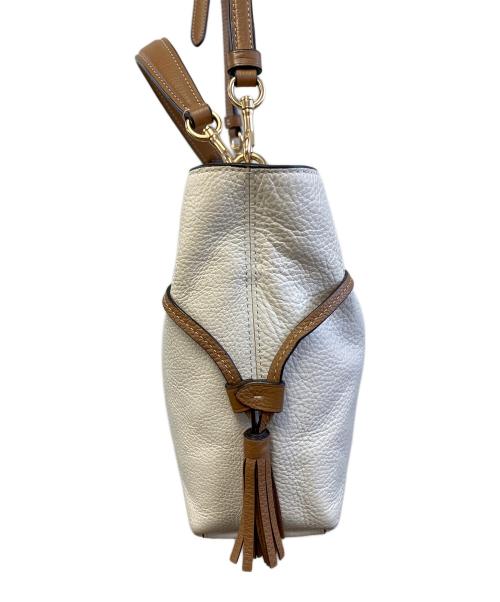 COACH（コーチ）COACH (コーチ) ショルダーバッグ アイボリー×ブラウンの古着・服飾アイテム