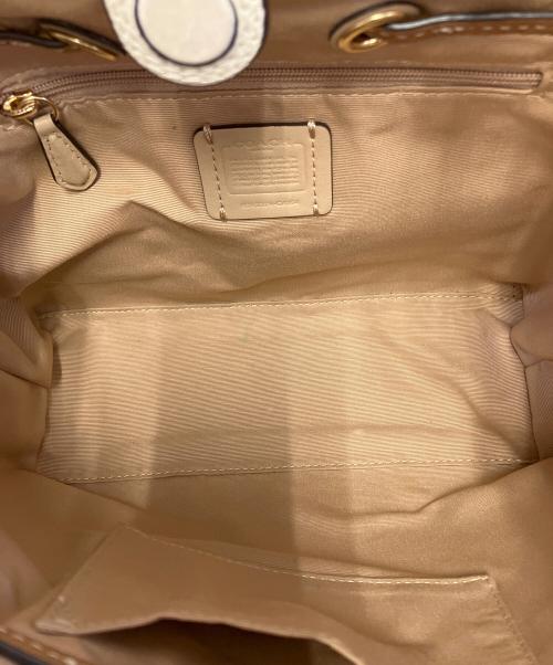COACH（コーチ）COACH (コーチ) ショルダーバッグ アイボリー×ブラウンの古着・服飾アイテム