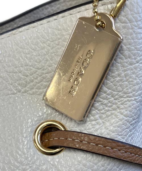 COACH（コーチ）COACH (コーチ) ショルダーバッグ アイボリー×ブラウンの古着・服飾アイテム