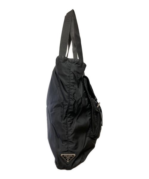 PRADA（プラダ）PRADA (プラダ) ナイロンショルダートートバッグ ブラックの古着・服飾アイテム