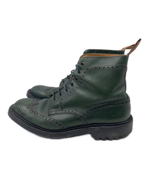 Tricker's（トリッカーズ）Tricker's (トリッカーズ) ウィングチップブーツ グリーン サイズ:9の古着・服飾アイテム