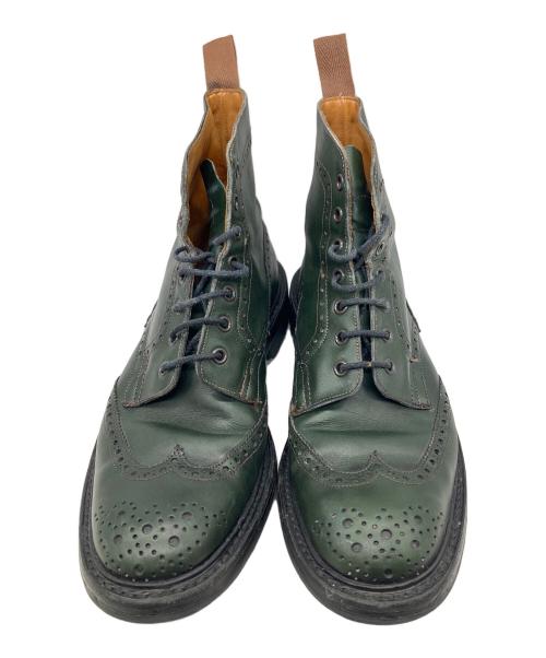 Tricker's（トリッカーズ）Tricker's (トリッカーズ) ウィングチップブーツ グリーン サイズ:9の古着・服飾アイテム