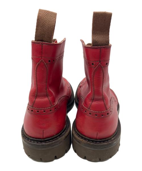 Tricker's（トリッカーズ）Tricker's (トリッカーズ) ウィングチップブーツ レッド サイズ:9の古着・服飾アイテム