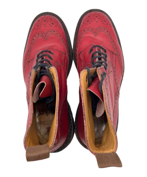 Tricker's（トリッカーズ）Tricker's (トリッカーズ) ウィングチップブーツ レッド サイズ:9の古着・服飾アイテム