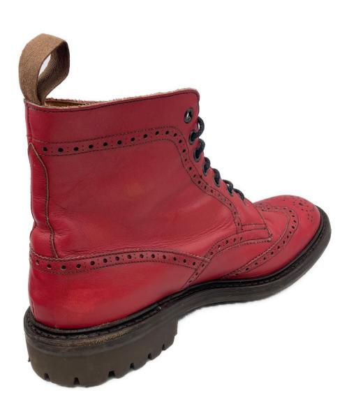 Tricker's（トリッカーズ）Tricker's (トリッカーズ) ウィングチップブーツ レッド サイズ:9の古着・服飾アイテム