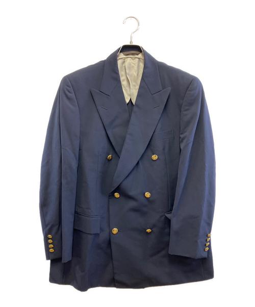 Paul Stuart（ポールスチュアート）Paul Stuart (ポールスチュアート) ダブルブレザー ネイビー×ゴールド サイズ:AB6 98-88-175の古着・服飾アイテム