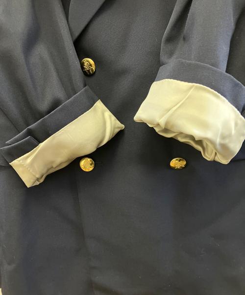 Paul Stuart（ポールスチュアート）Paul Stuart (ポールスチュアート) ダブルブレザー ネイビー×ゴールド サイズ:AB6 98-88-175の古着・服飾アイテム