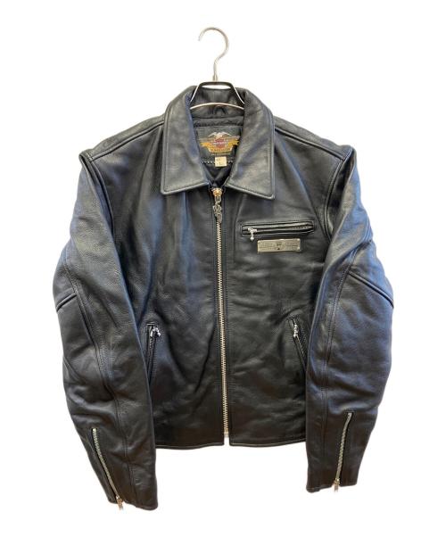 HARLEY-DAVIDSON（ハーレーダビッドソン）HARLEY-DAVIDSON (ハーレーダビッドソン) レザージャケット ブラック サイズ:Lの古着・服飾アイテム