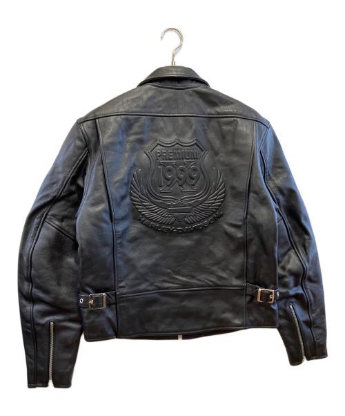 HARLEY-DAVIDSON（ハーレーダビッドソン）HARLEY-DAVIDSON (ハーレーダビッドソン) レザージャケット ブラック サイズ:Lの古着・服飾アイテム