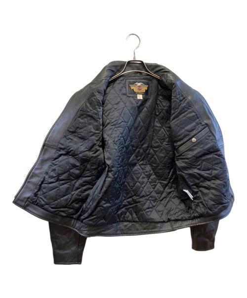 HARLEY-DAVIDSON（ハーレーダビッドソン）HARLEY-DAVIDSON (ハーレーダビッドソン) レザージャケット ブラック サイズ:Lの古着・服飾アイテム